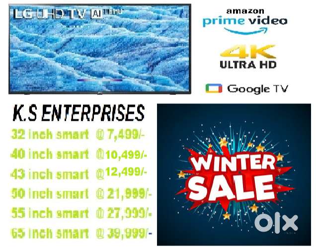65 INCH SMART, ORIGNAL 4K,VOICE COMMAND,BLUE TOOTH LED IN 39,999/-ONLY