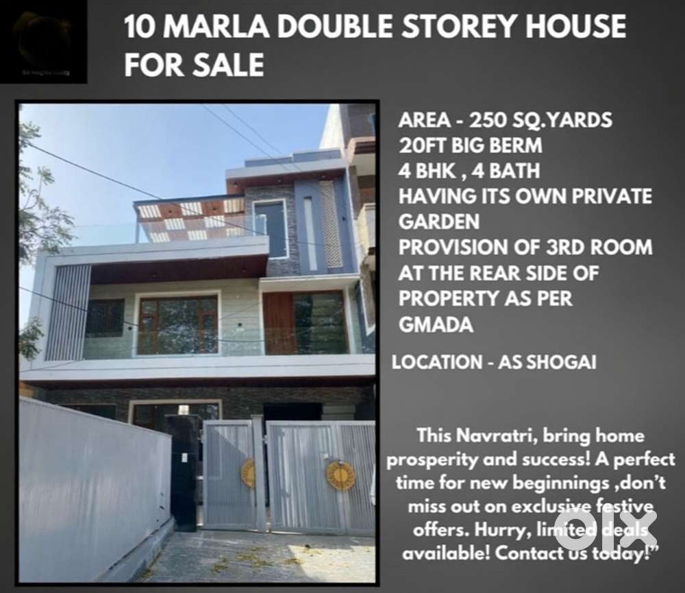 10 Marla Park Facing Super-Prime location Kothi for sale