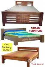 SAIRAM FURNITURE new super quality teak wood cot own manufacturer.