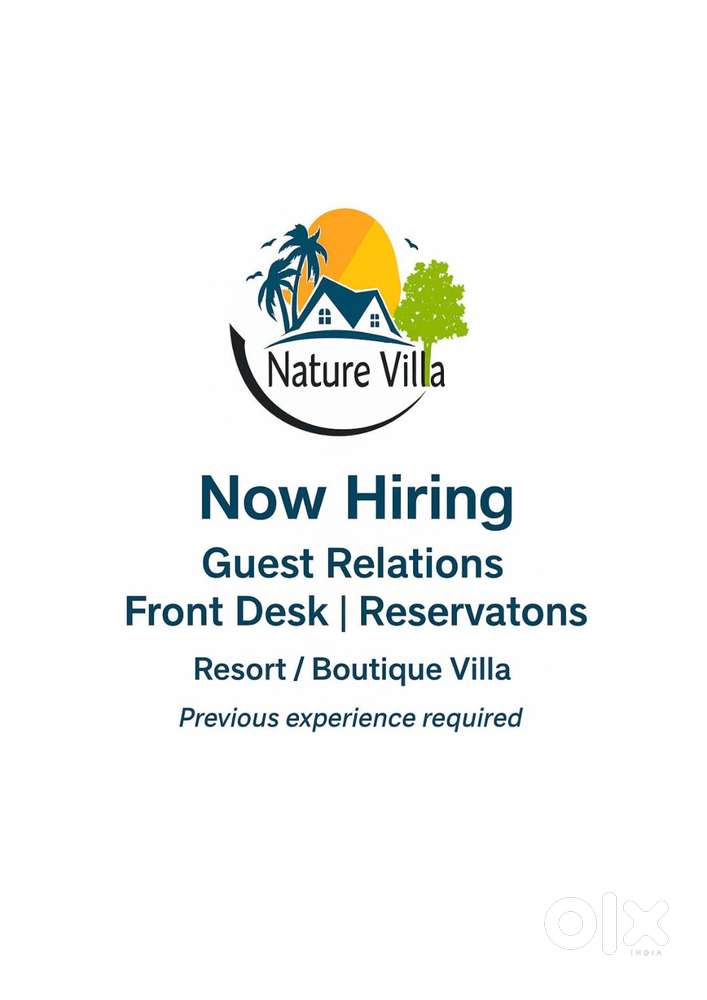 Front Office Executive – Reservations (Accounts & Guest Relations)