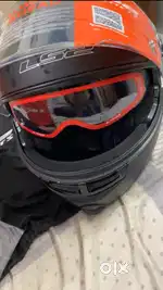 LS2 FF320 Stream II Matt Black Grey Helmet with all accessories.