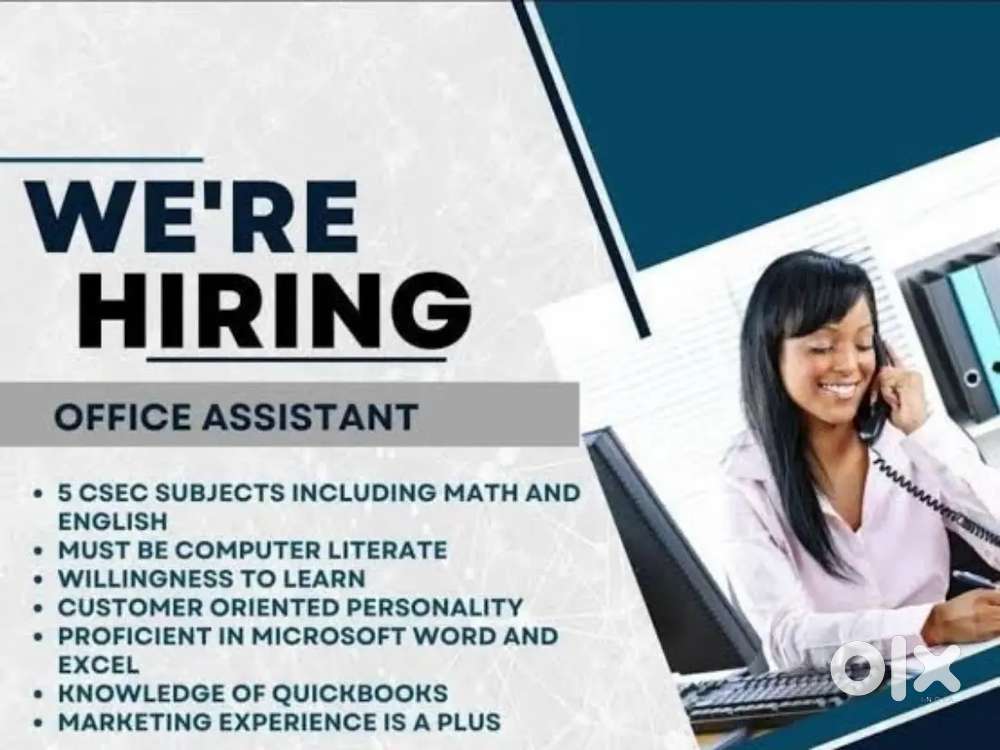 Female vacancy,office assistant work