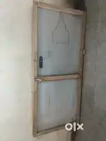 Cabin door in white glass