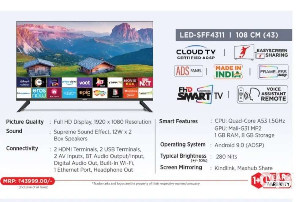 Intex TV 43INCH
