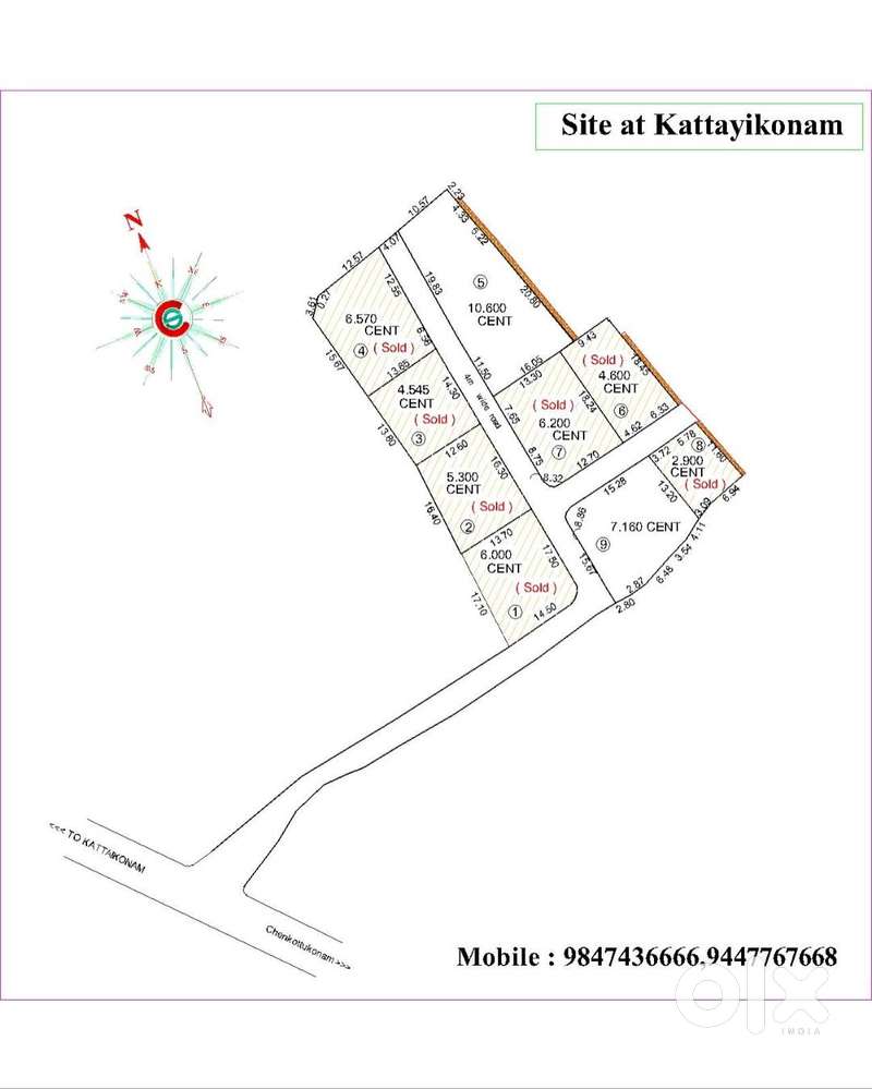RESIDENTIAL PLOTS FOR SALE IN NEAR  KATTAYIKONAM