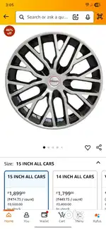 15 inch alloy wheel cover