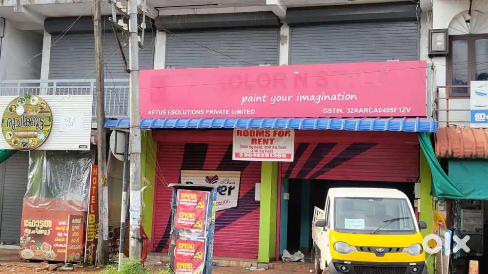 Office Space for Rent- 300  & 300 sq ft/Main Road Pullur,Irinjalakuda
