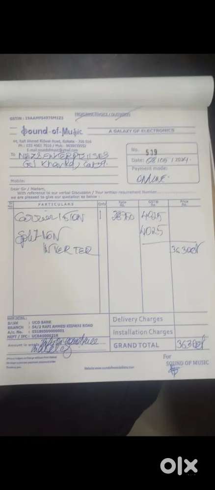 Carrier 1.5 ton non inverter ac 1 year old