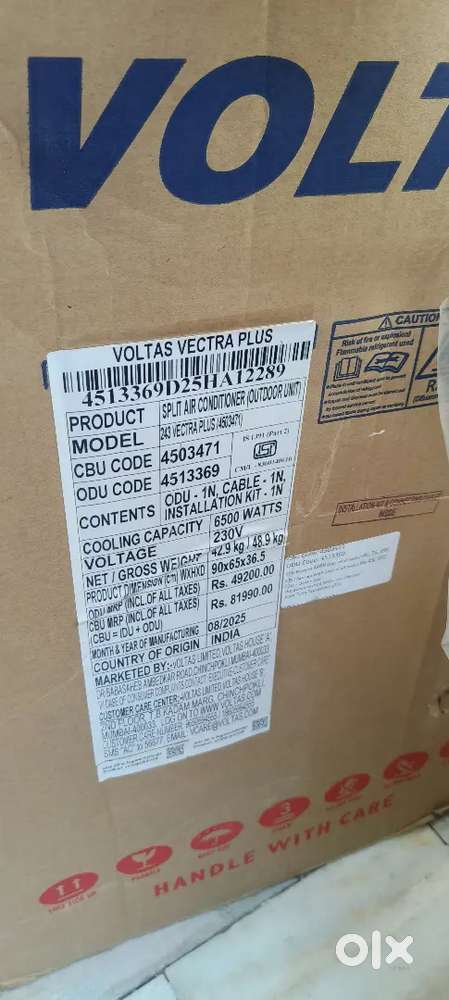 VOLTAS ACS BRAND NEW unused