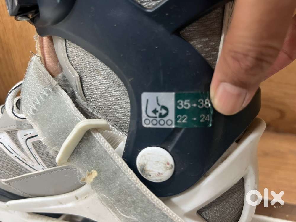 OXELO Kids Skating Shoes Inline Fit 3 and helmet Grey