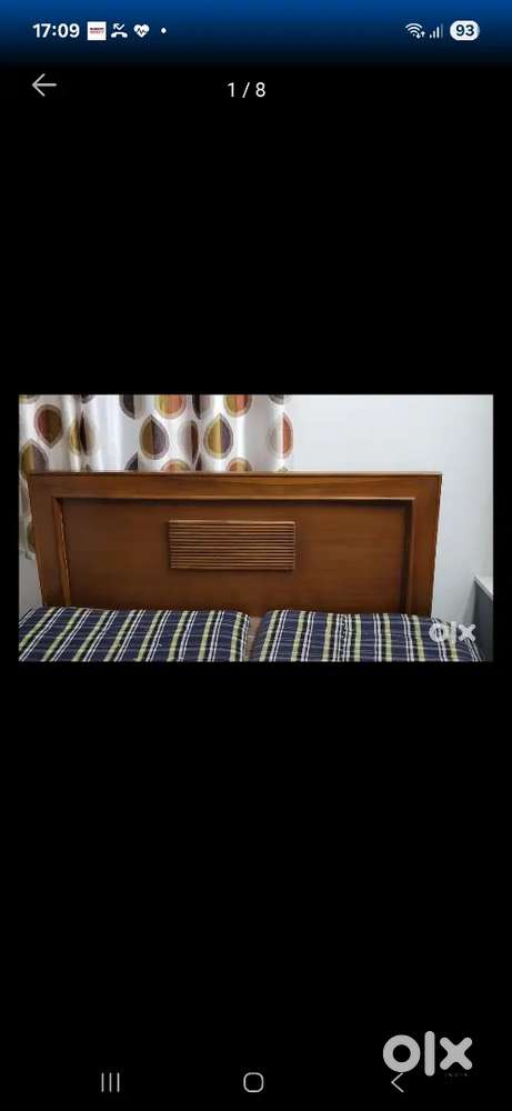 Queen size bed teak wood