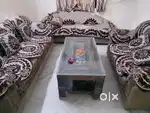 Sofa set with dining table