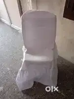 Party ware Chair cover white colour 6 pcs  500 only only per