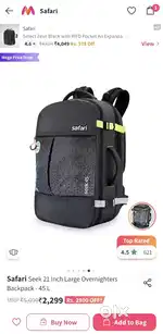 Safari seek 45 L brand new