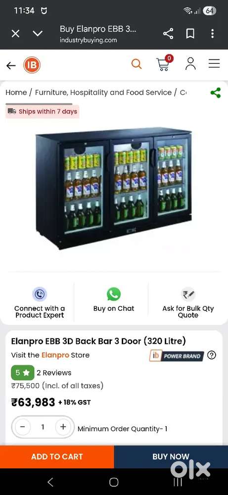 Bar/Display fridge for sale