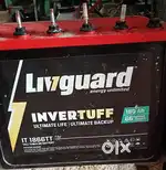 Livegaurd 180ah inverter battery with machine on warranty
