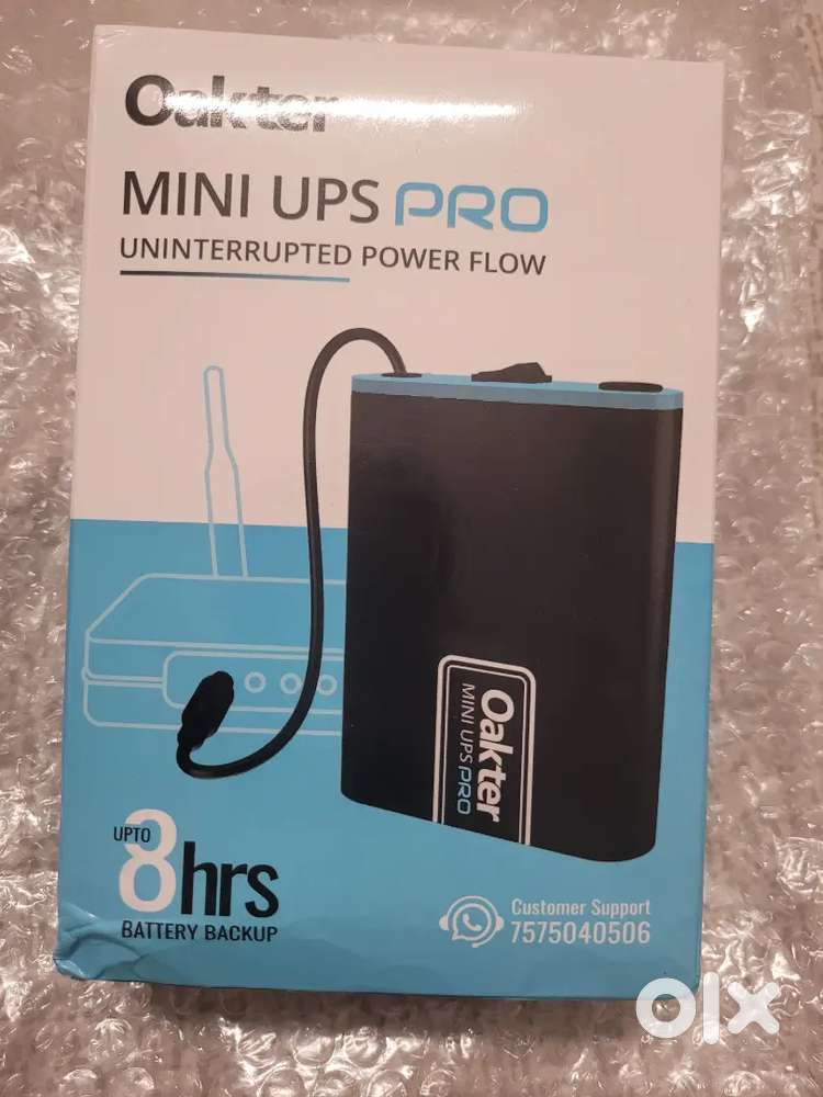 Oakter mini ups pro 8hours backup new seal 12volt 3a