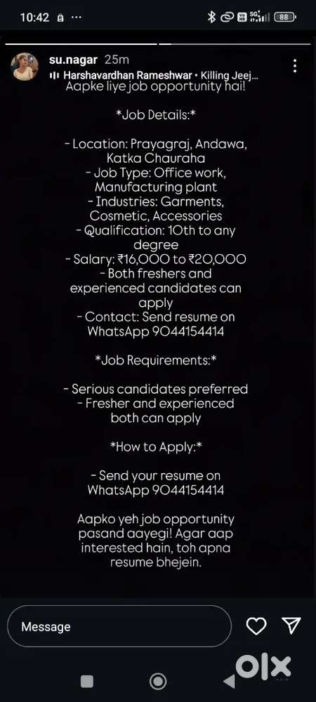 Promotion ka kaam hai jisme ek din ka 400/500 ke bich millega 8 gnteka