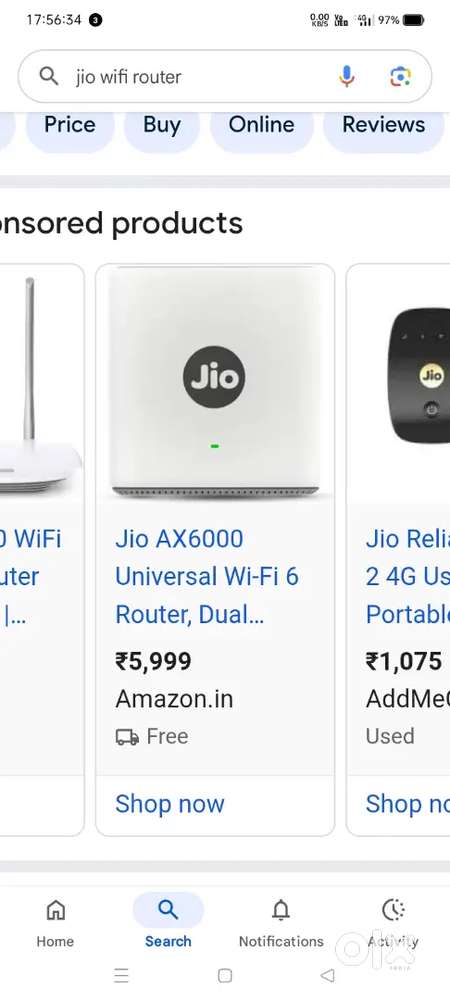 Jio home universal router