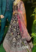 Maroon wedding lehenga