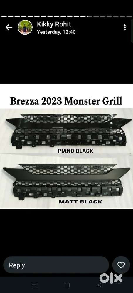 New brezza front grill replacement