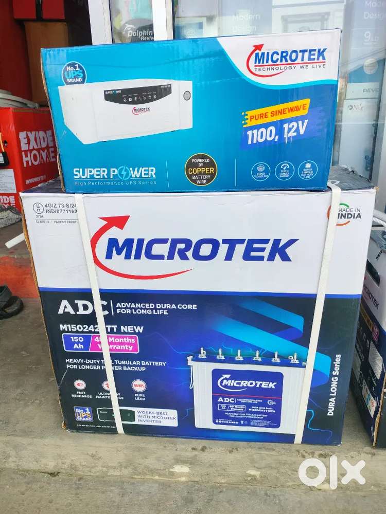Microtek inverter battery 1100va inverter + 150ah battery