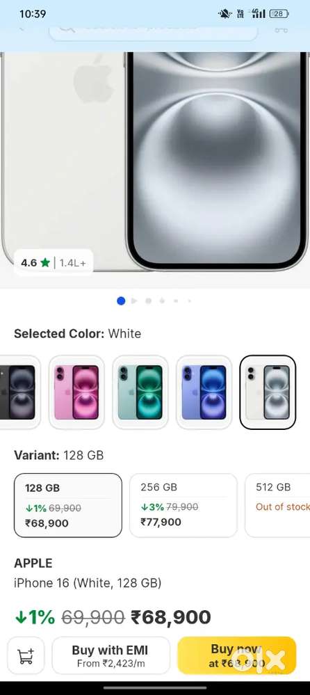 iPhone 16 breand new seal pack box pack pees