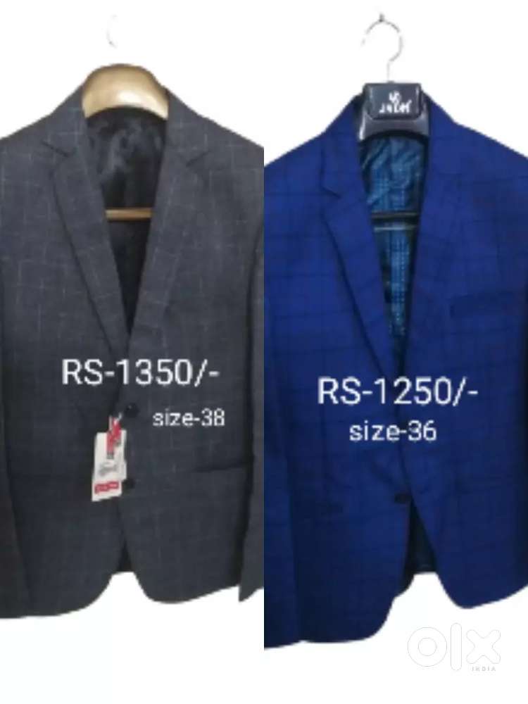1-Grey Blazer(size-38) 2-Blue Blazzer(size-36) COMBO-2450 Rs
