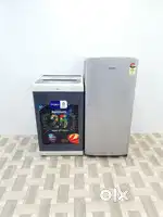 Single door refrigerator and top load washing machine