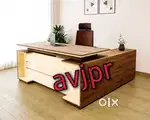 New wooden l shape office table reception table office furniture boss