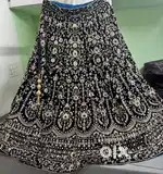 teal blue colour lehanga.
