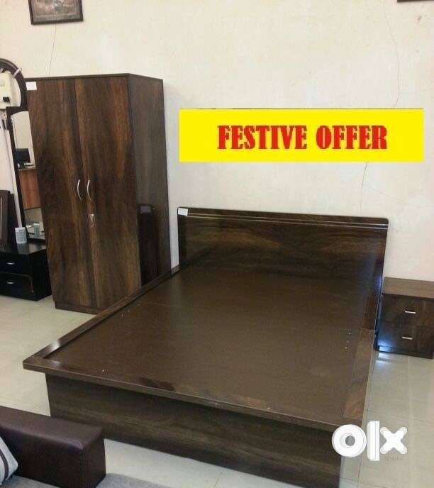 New mini bed room set ( bed / wardrobe / side table )