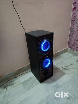 Single Tower Speaker with 10 Inch Subwoofer