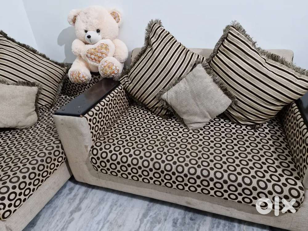 Sofa set with wooden table