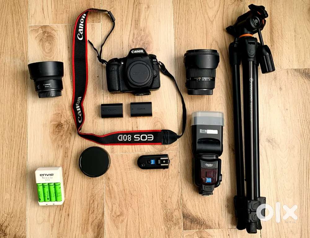 Complete Photography Kit Canon 80d with Sigma 17-50mm f2.8, 50mm f1.8
