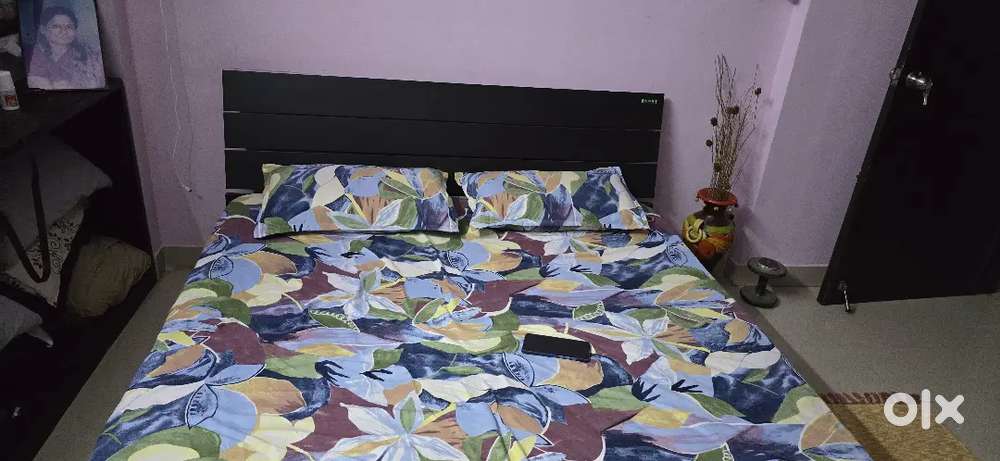 Queen size cot with mattress