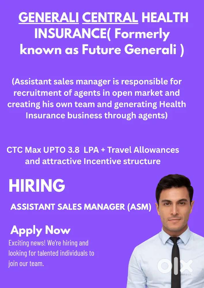 Calicut/ASM/Health insurance/Onrole job/CTC upto 4.24 lpa/Immediate