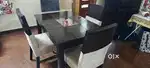 Dining table with 4 chairs.