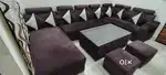 10 seater sofa 2 puffy  + table 4*2.5