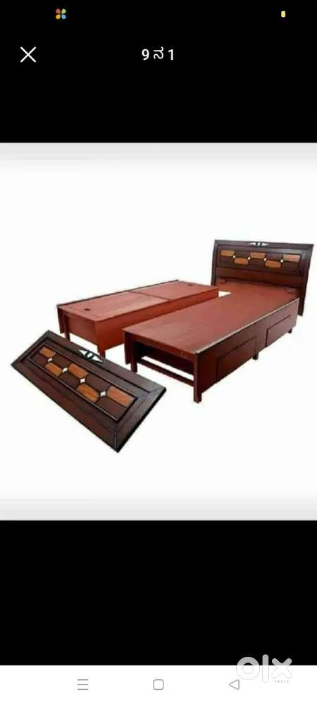 5*6/5 storage cot Brand new Assam teak wood and plybod cot