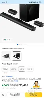 boAt Aavante Prime 5.1 5000DA with Dolby Atmos 500