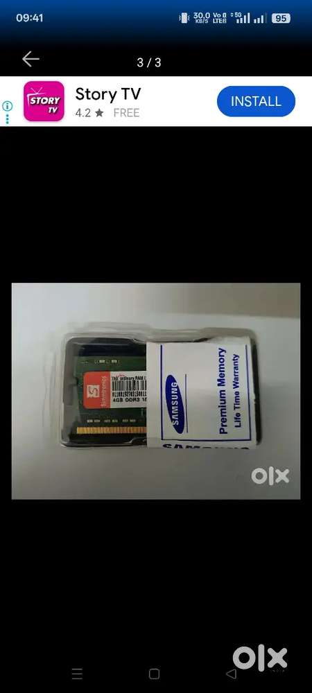 Samsung 4 GB DDR3L 1600 MHz Laptop RAM – Tested & Working