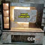 HAMZA FURNITURE NEW DESIGNER STYLISH LUXURY LOOK PARTICLE WOOD TV UNIT