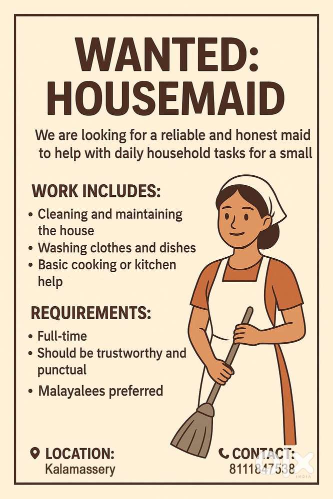 Required maid for home