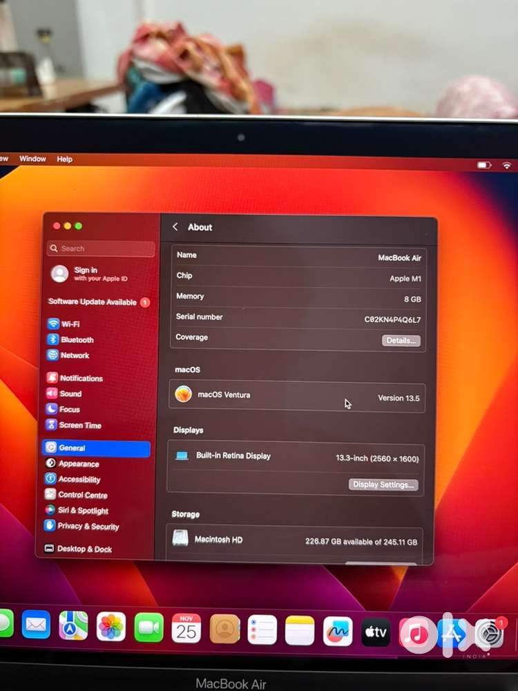 Apple Macbook Air with M1 processor