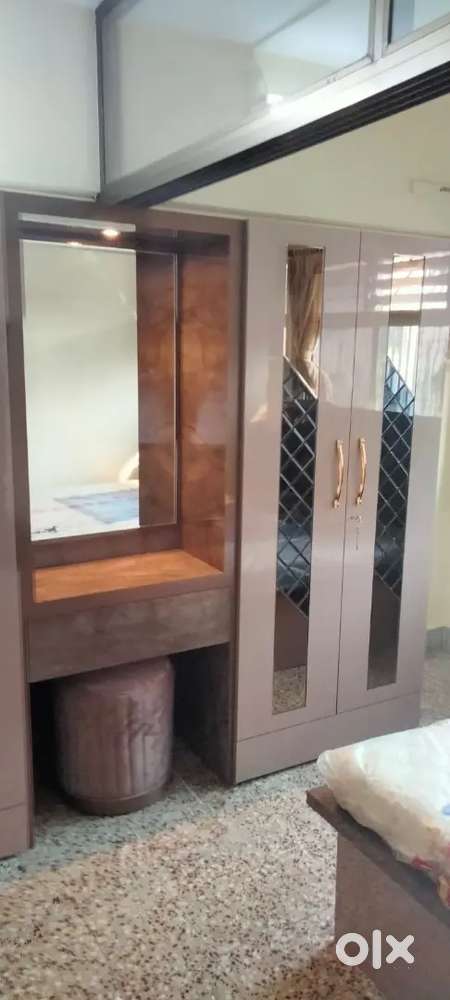 Quick Sale: Modern 4 Door Wardrobe+Double Bed+Dressing table & 1 Chair