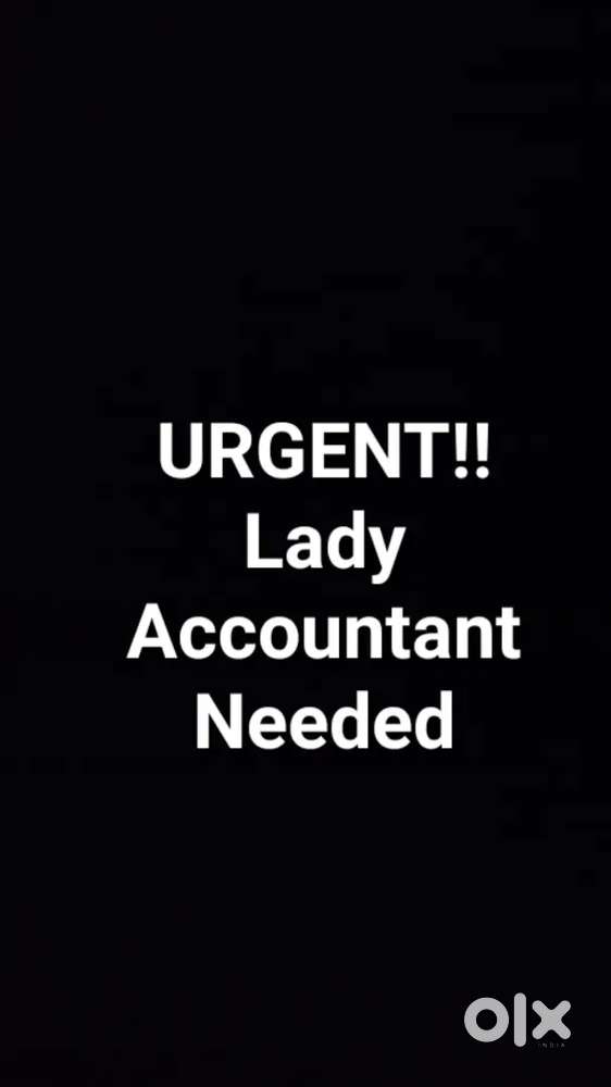 Job vacancy for Lady Accountant