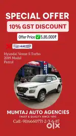 Hyundai Venue S Turbo, 2019, Petrol