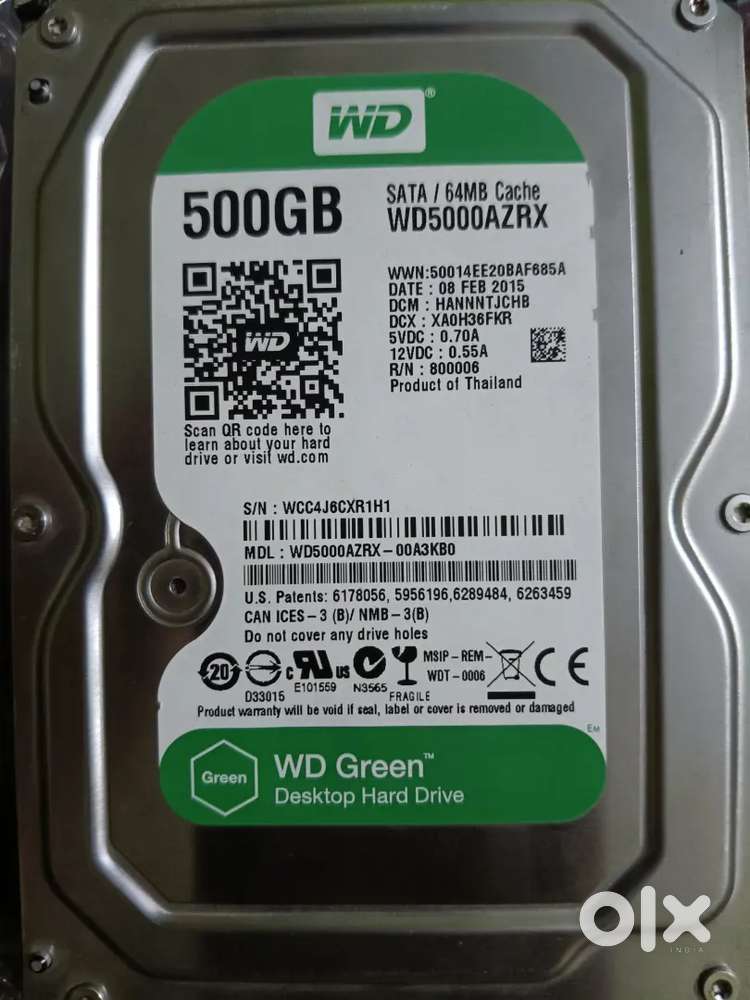 WD GREEN 500 GB DESKTOP HARD DISK (HDD)