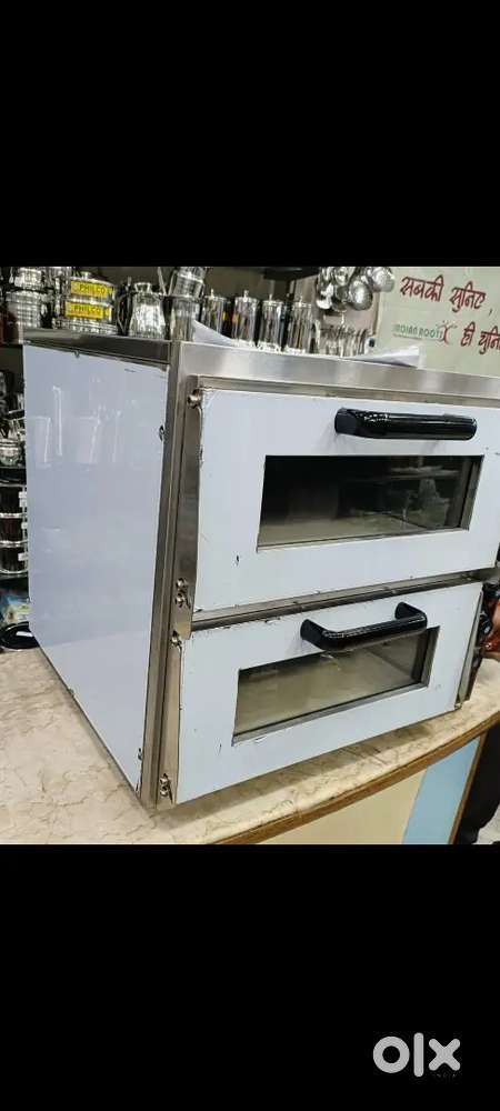Pizza oven Double decker & counter & working table & aluminium kitchen